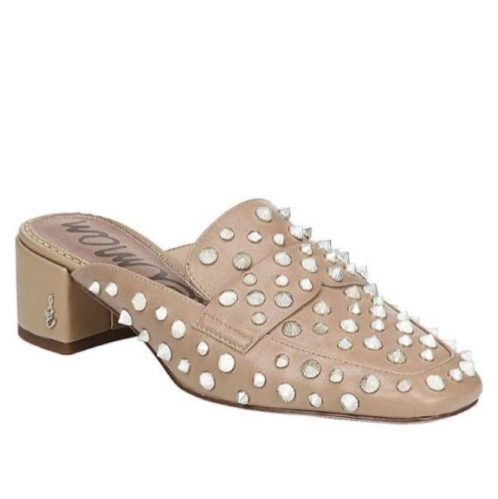 Sam Edelman Augustus Nude Studded Mules - Picture 3 of 8